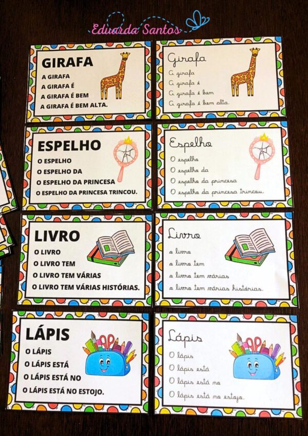 FICHAS DE LEITURA - LETRA BASTÃO E CURSIVA - Image 3