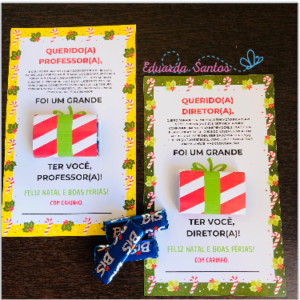 CARTÕES NATALINOS - PROFESSOR E DIRETOR