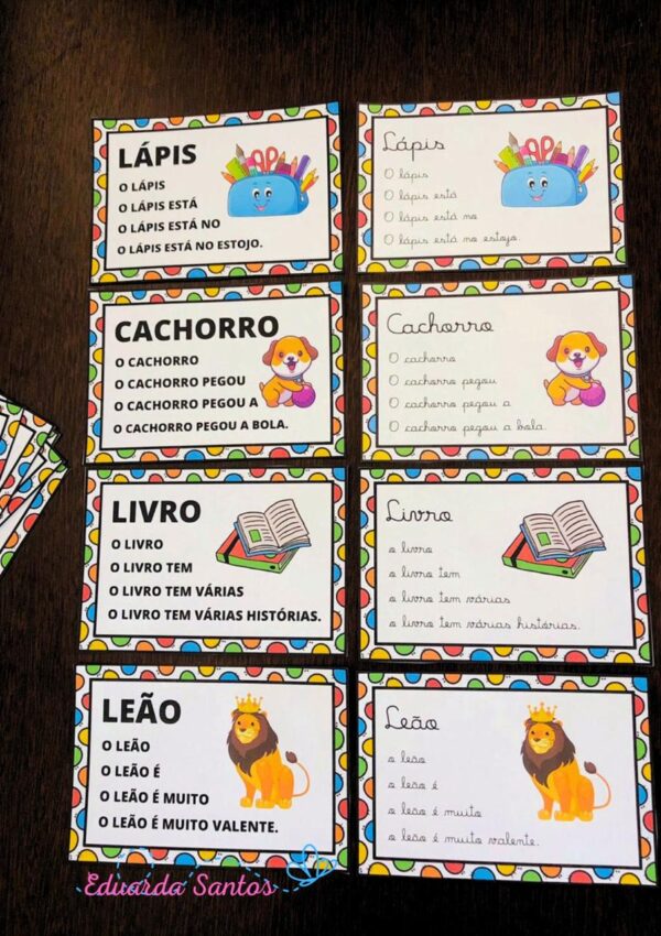 FICHAS DE LEITURA - LETRA BASTÃO E CURSIVA - Image 2