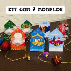 Lembrancinha Caixa Natalina - Kit com 7 Modelos