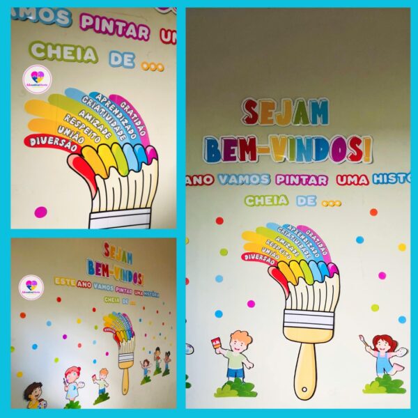 Painel Bem-Vindos: Pintando Novos Começos